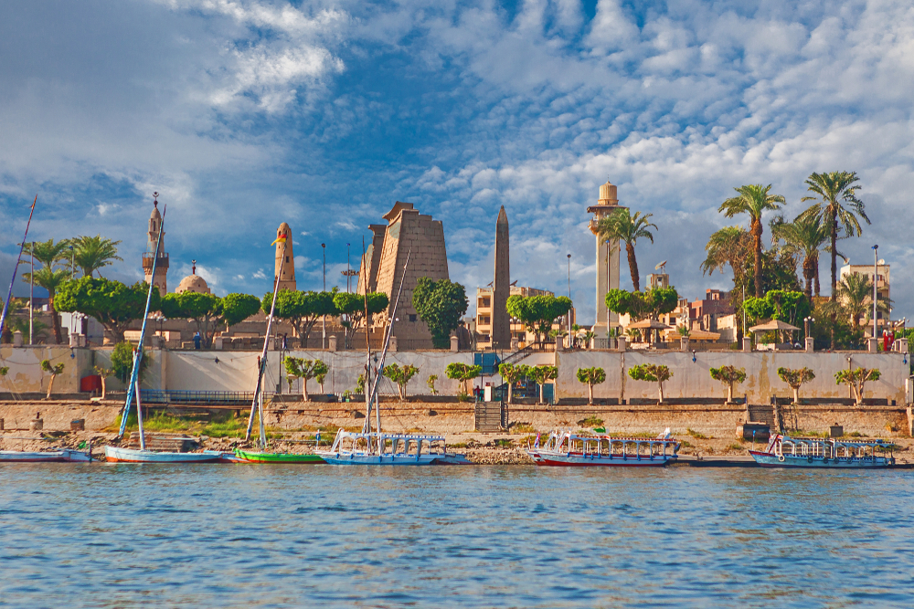 Luxor Temple in Ancient and Modern Egypt