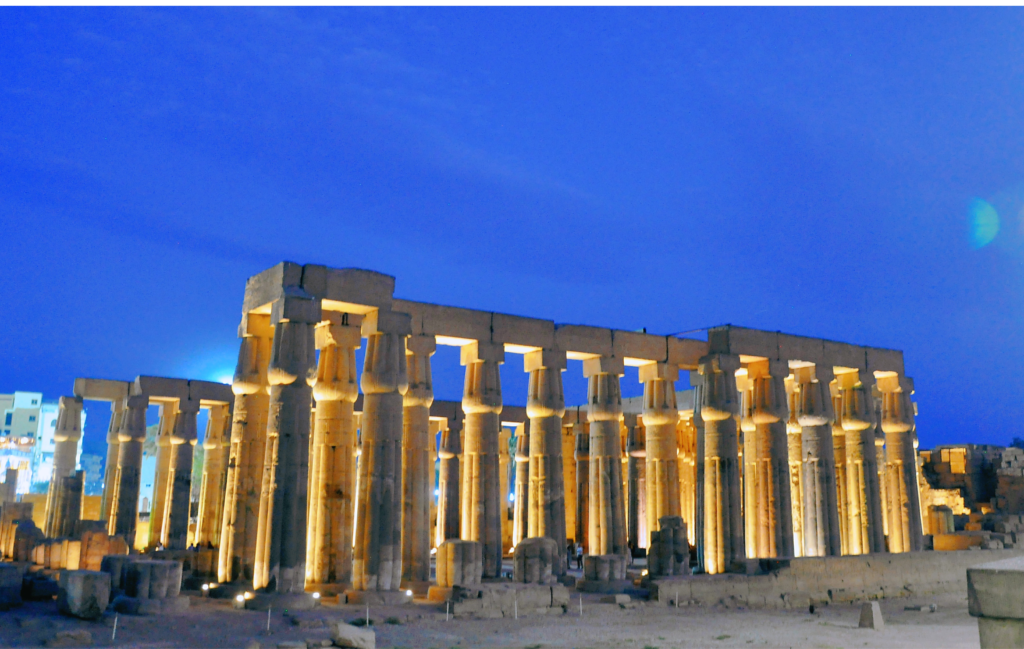 Great Colonnade of Amenhotep III at Luxor Temple, Luxor, Egypt