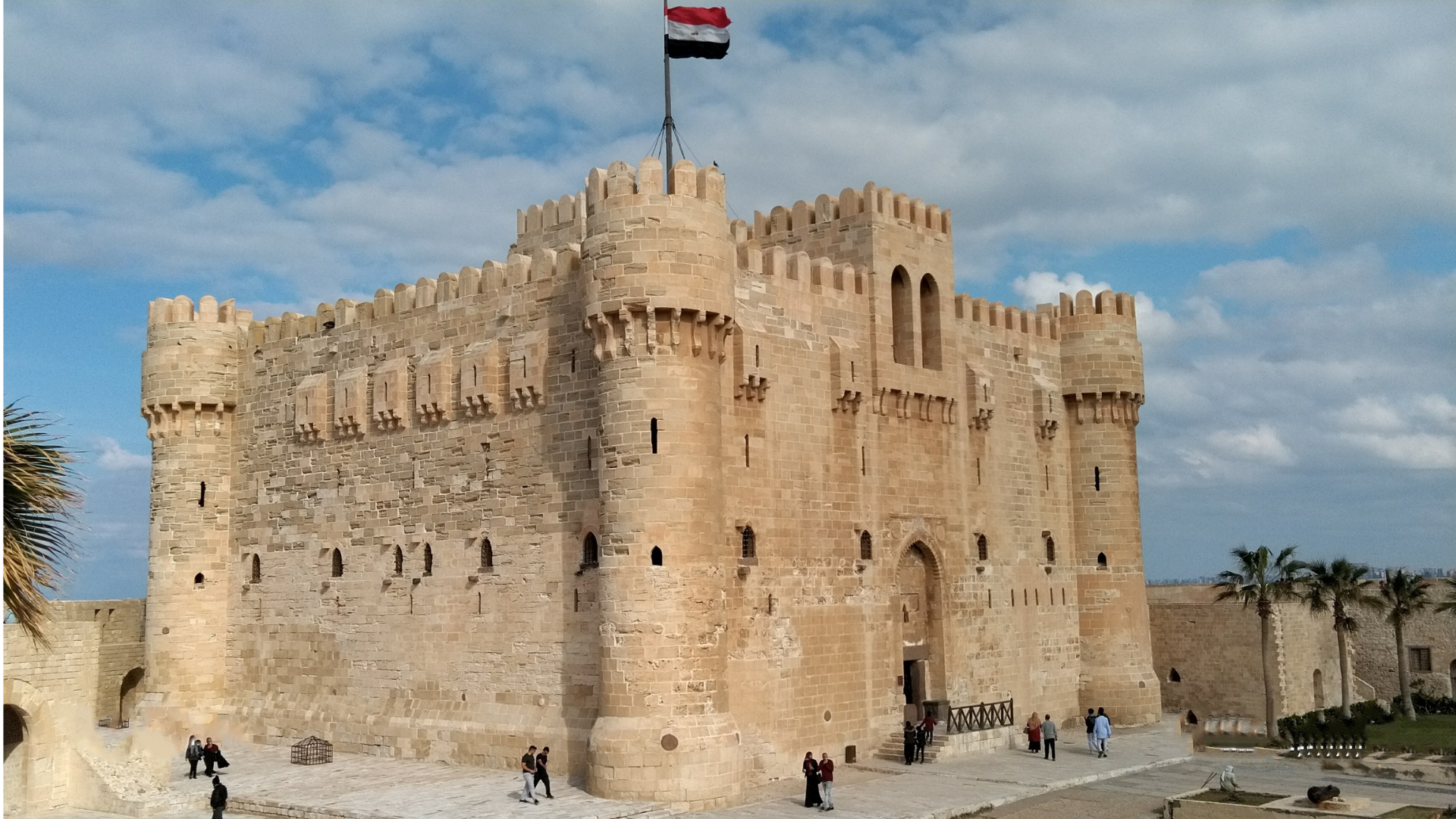 Qaitbay Citadel on the Mediterranean coast in Alexandria, Egypt